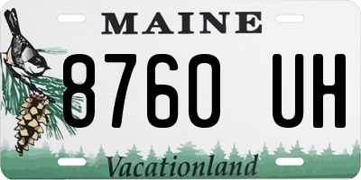 ME license plate 8760UH