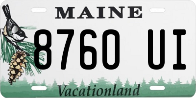 ME license plate 8760UI