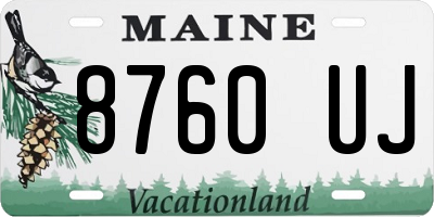 ME license plate 8760UJ