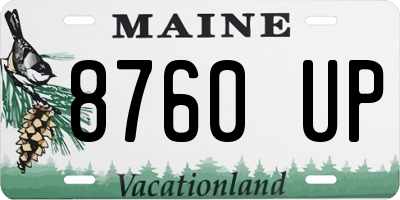 ME license plate 8760UP