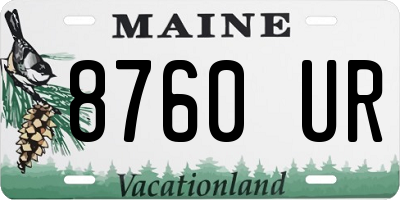 ME license plate 8760UR