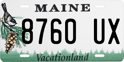 ME license plate 8760UX