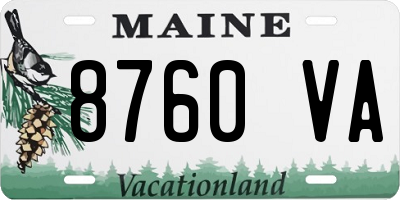 ME license plate 8760VA