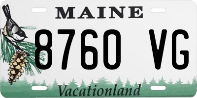 ME license plate 8760VG