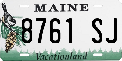 ME license plate 8761SJ