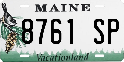 ME license plate 8761SP