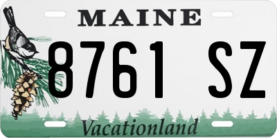 ME license plate 8761SZ