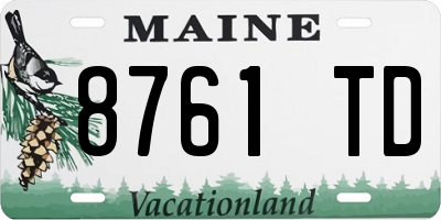 ME license plate 8761TD