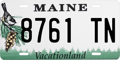 ME license plate 8761TN