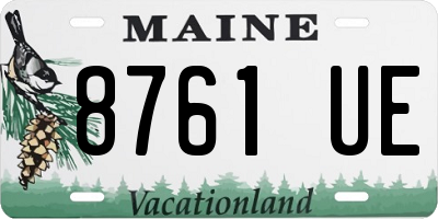 ME license plate 8761UE