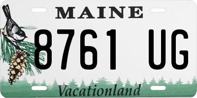 ME license plate 8761UG