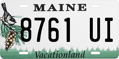 ME license plate 8761UI