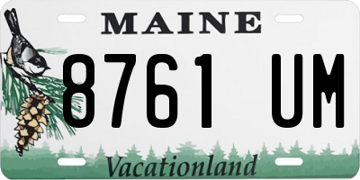 ME license plate 8761UM