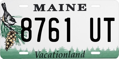 ME license plate 8761UT