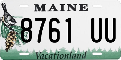 ME license plate 8761UU