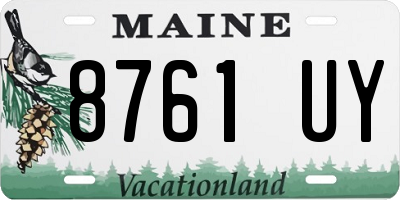 ME license plate 8761UY