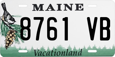 ME license plate 8761VB