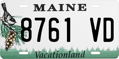 ME license plate 8761VD