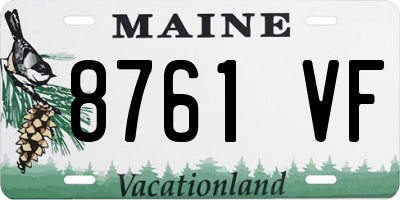 ME license plate 8761VF
