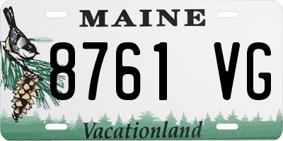 ME license plate 8761VG