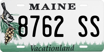 ME license plate 8762SS