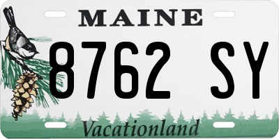 ME license plate 8762SY