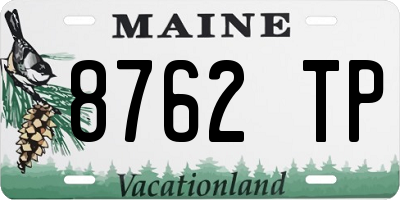 ME license plate 8762TP