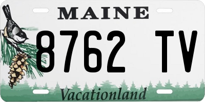 ME license plate 8762TV