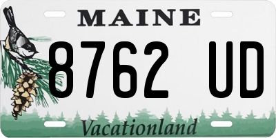 ME license plate 8762UD