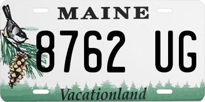 ME license plate 8762UG