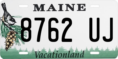 ME license plate 8762UJ