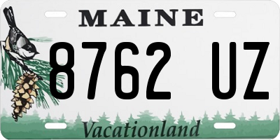 ME license plate 8762UZ