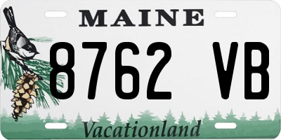 ME license plate 8762VB