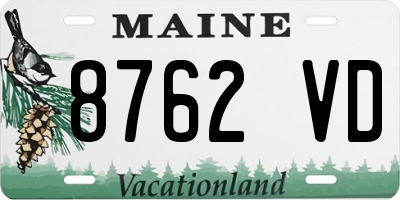 ME license plate 8762VD