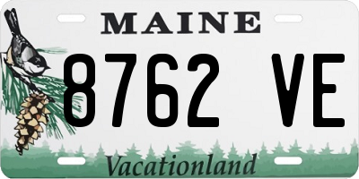 ME license plate 8762VE