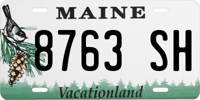 ME license plate 8763SH