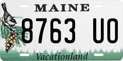 ME license plate 8763UO
