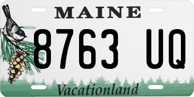 ME license plate 8763UQ