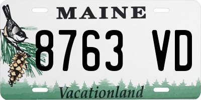 ME license plate 8763VD