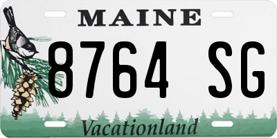 ME license plate 8764SG