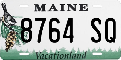 ME license plate 8764SQ