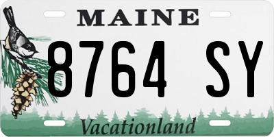 ME license plate 8764SY