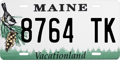 ME license plate 8764TK