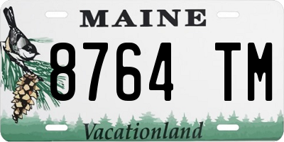 ME license plate 8764TM