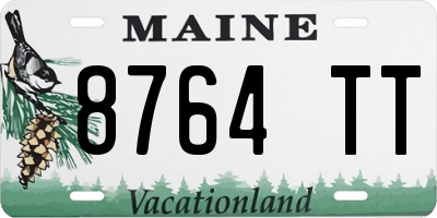 ME license plate 8764TT