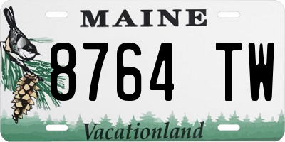 ME license plate 8764TW