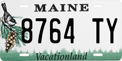 ME license plate 8764TY