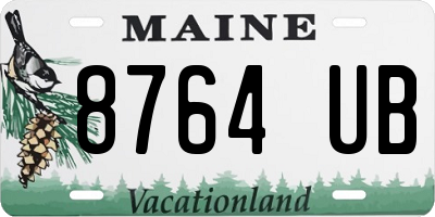 ME license plate 8764UB