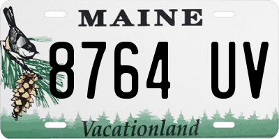 ME license plate 8764UV