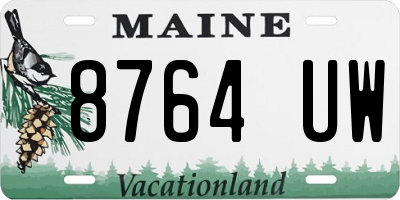 ME license plate 8764UW